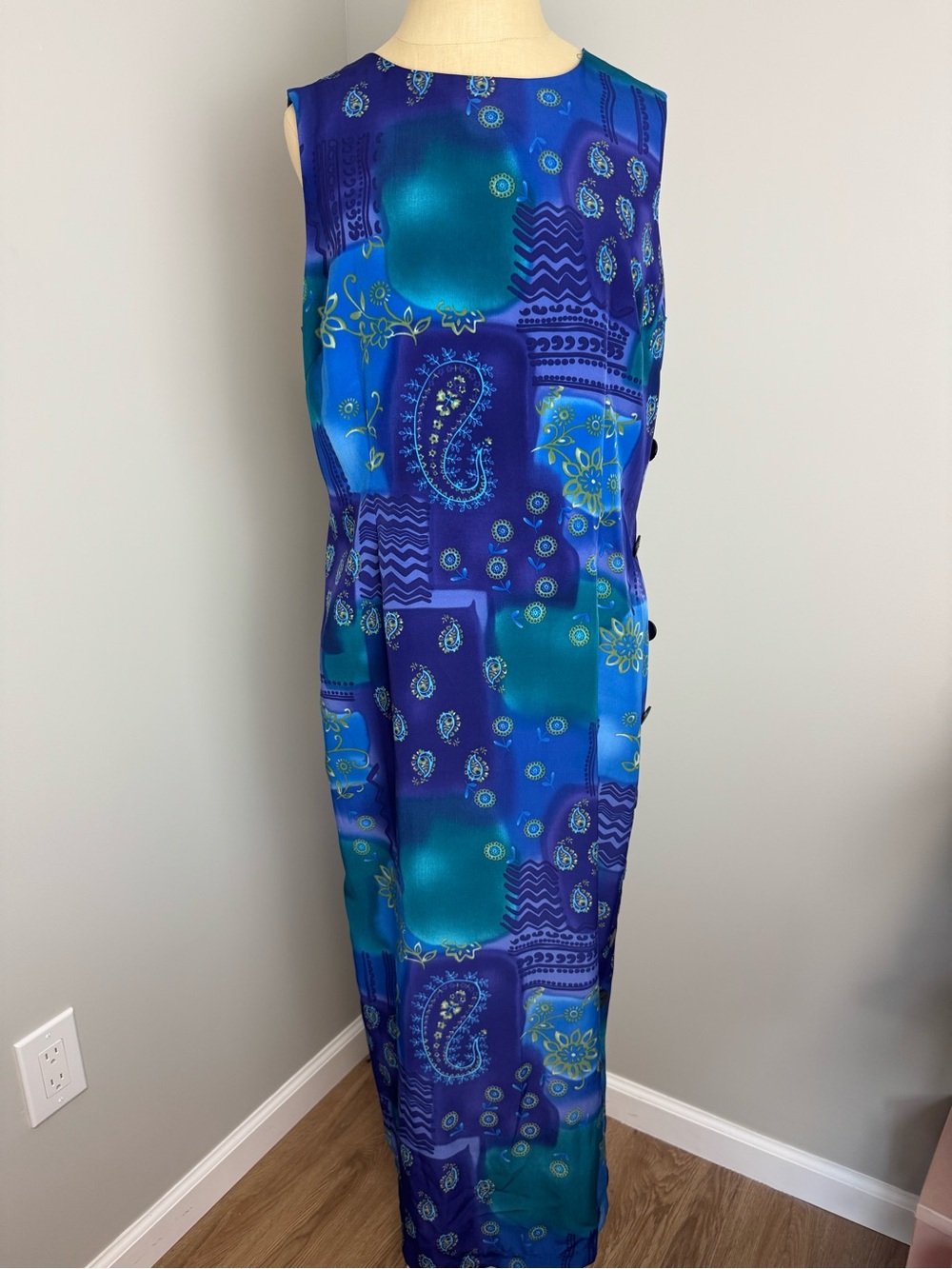 Vintage Dressbarn Patchwork Maxi Dress